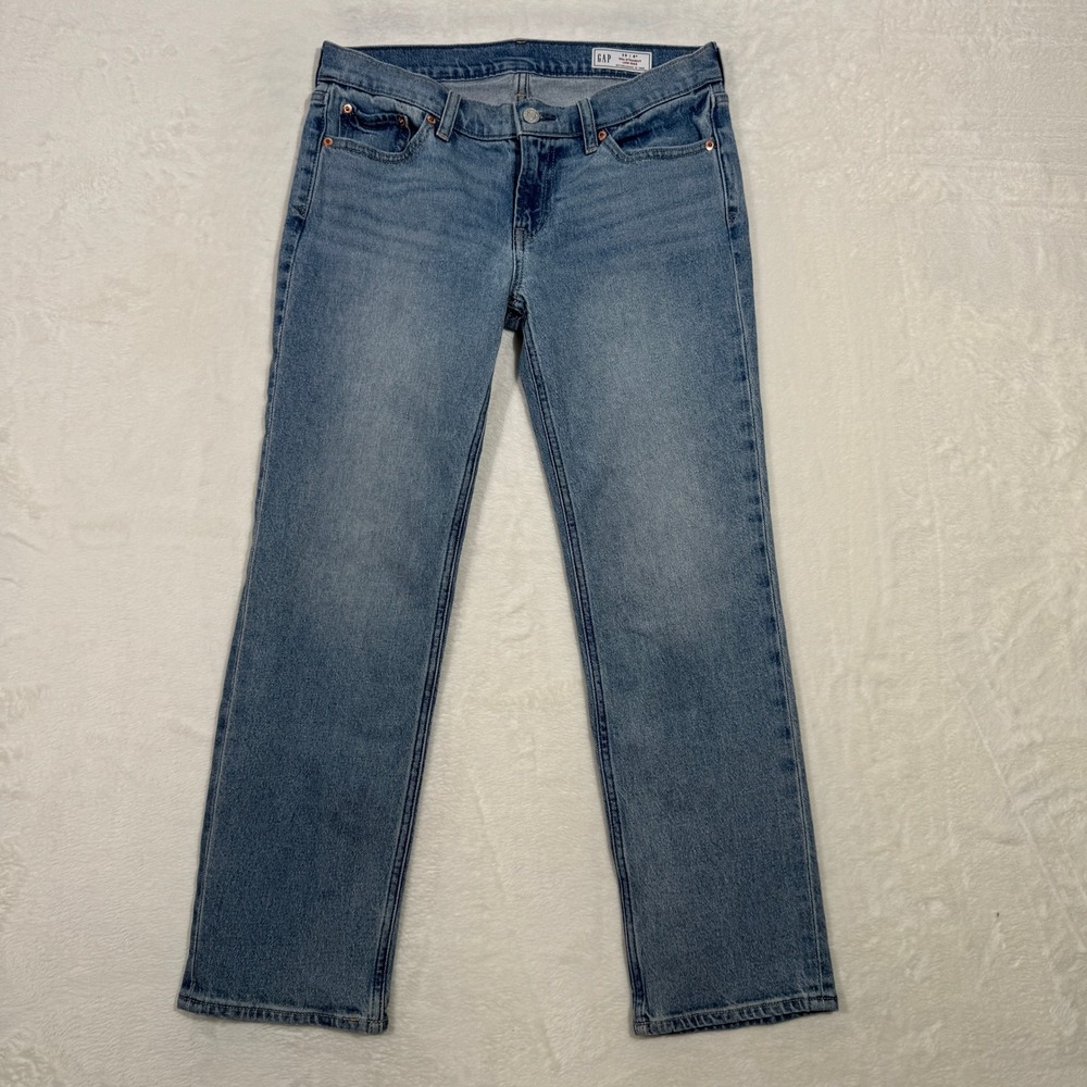 Gap Jeans Womens 29/8P Blue 90s Straight Low Rise Medium Wash Denim 11738